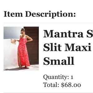 mantra maxi dress